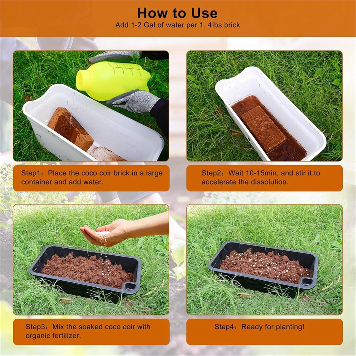 Substrate Coconut Fiber - HITL Confezione da 3 Mattoncini in